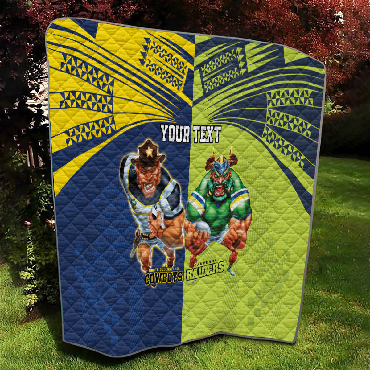 Custom Raiders and Cowboys Quilt Together Sporty Style