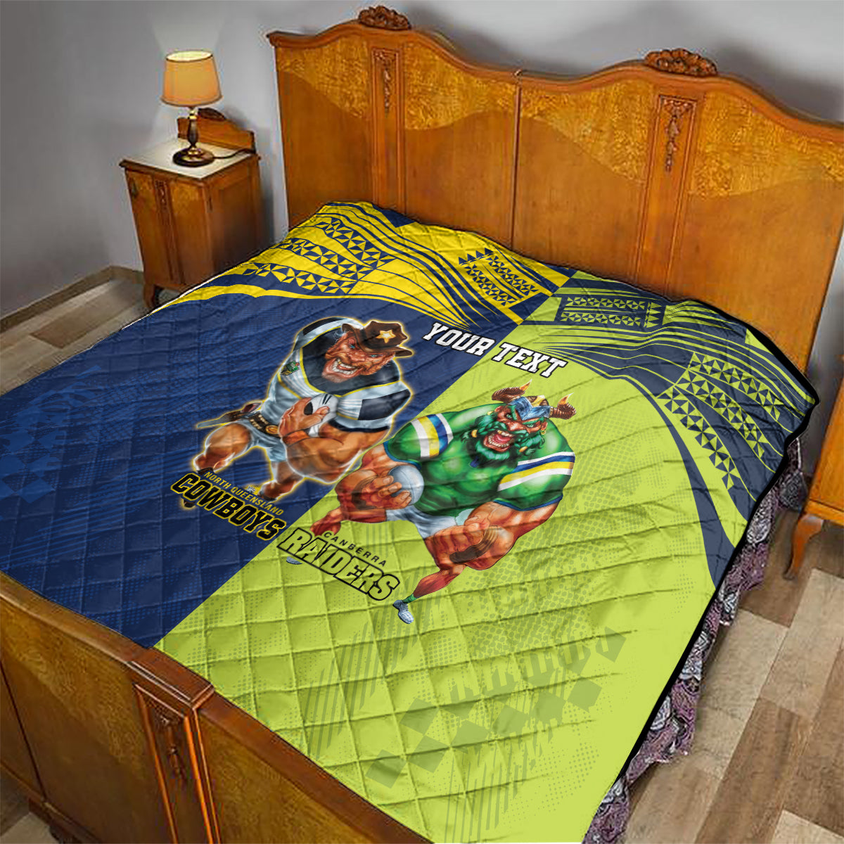 Custom Raiders and Cowboys Quilt Together Sporty Style
