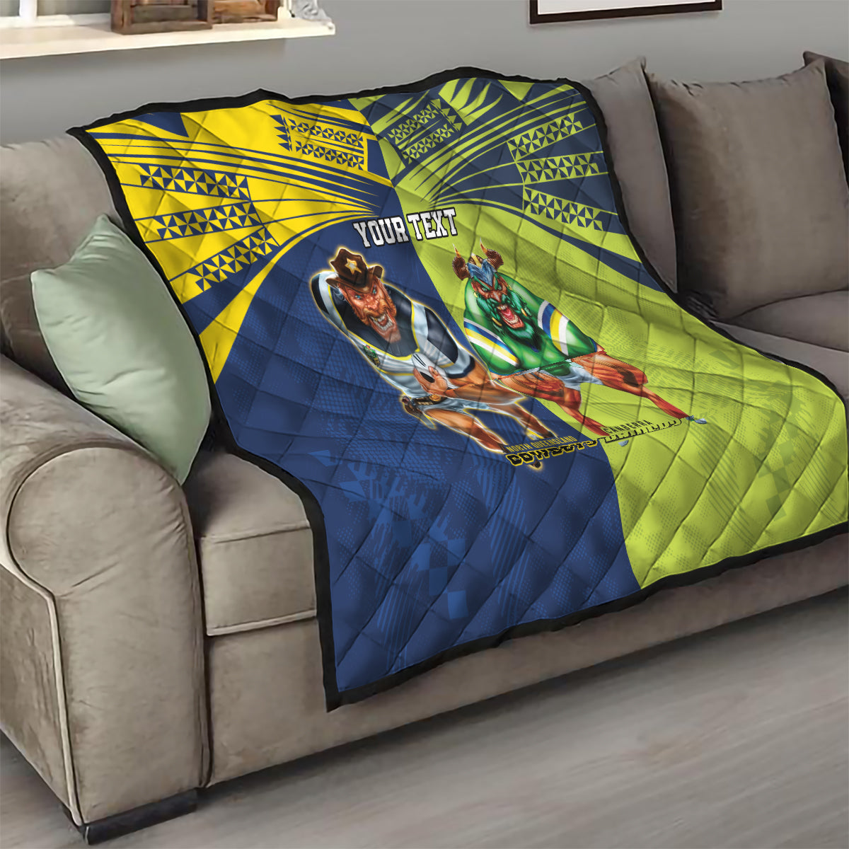 Custom Raiders and Cowboys Quilt Together Sporty Style