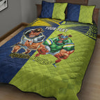 Custom Raiders and Cowboys Quilt Bed Set Together Sporty Style