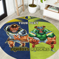 Custom Raiders and Cowboys Round Carpet Together Sporty Style