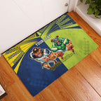 Custom Raiders and Cowboys Rubber Doormat Together Sporty Style