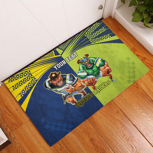 Custom Raiders and Cowboys Rubber Doormat Together Sporty Style