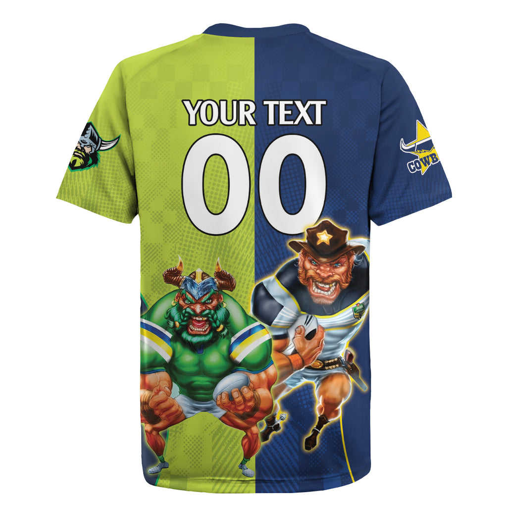 Custom Raiders and Cowboys Rugby Jersey Together Sporty Style