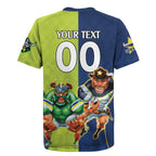 Custom Raiders and Cowboys Rugby Jersey Together Sporty Style