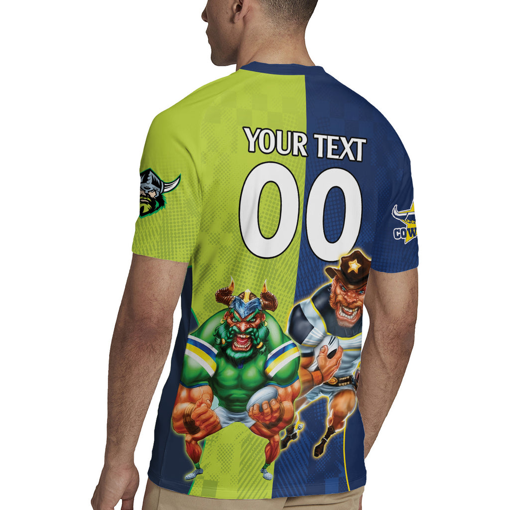 Custom Raiders and Cowboys Rugby Jersey Together Sporty Style