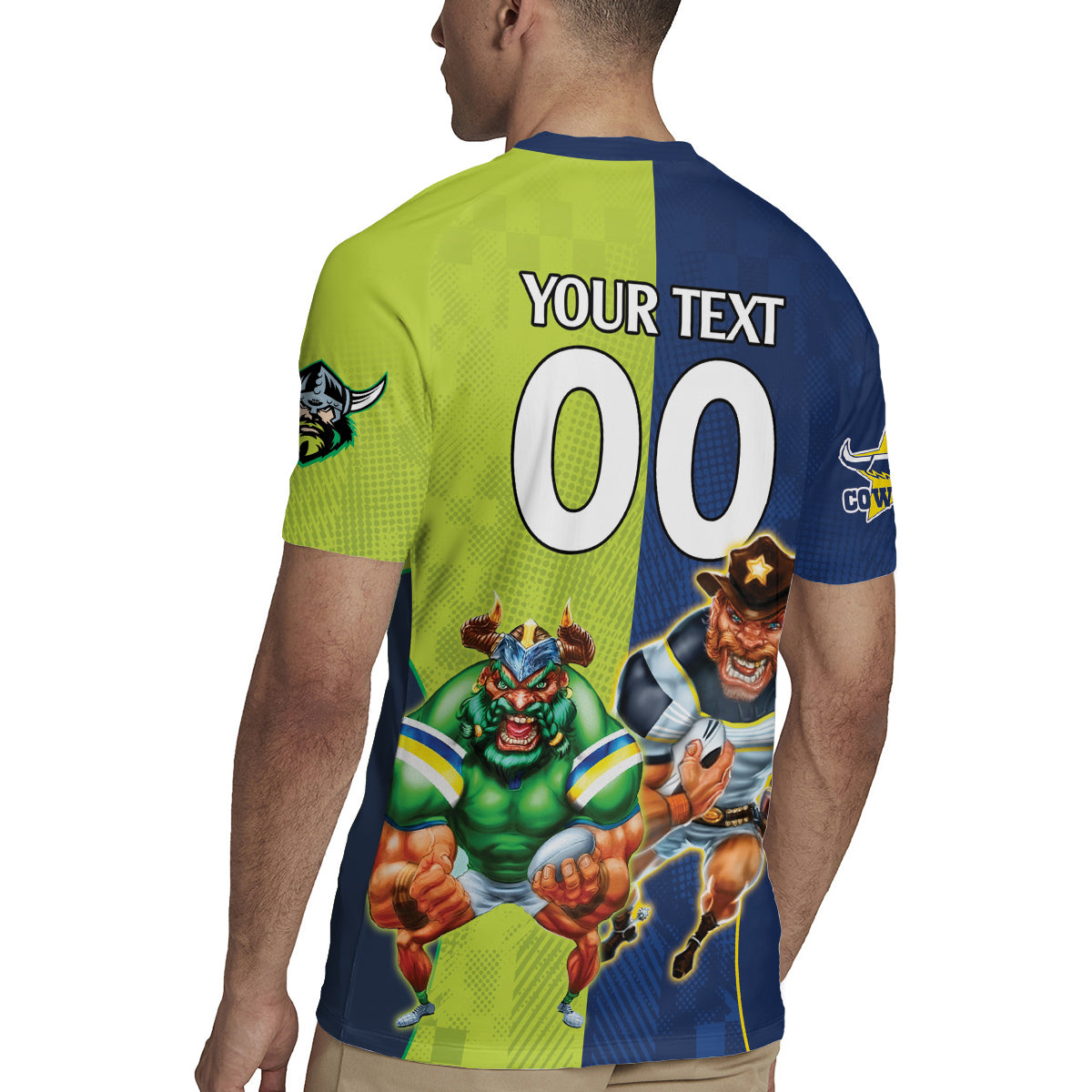 Custom Raiders and Cowboys Rugby Jersey Together Sporty Style