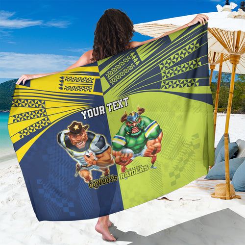 Custom Raiders and Cowboys Sarong Together Sporty Style