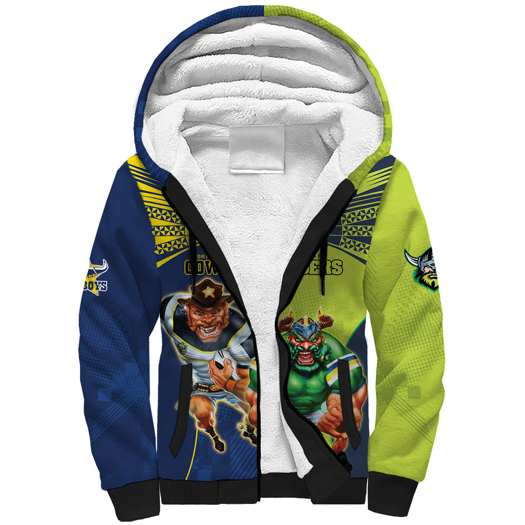Custom Raiders and Cowboys Sherpa Hoodie Together Sporty Style