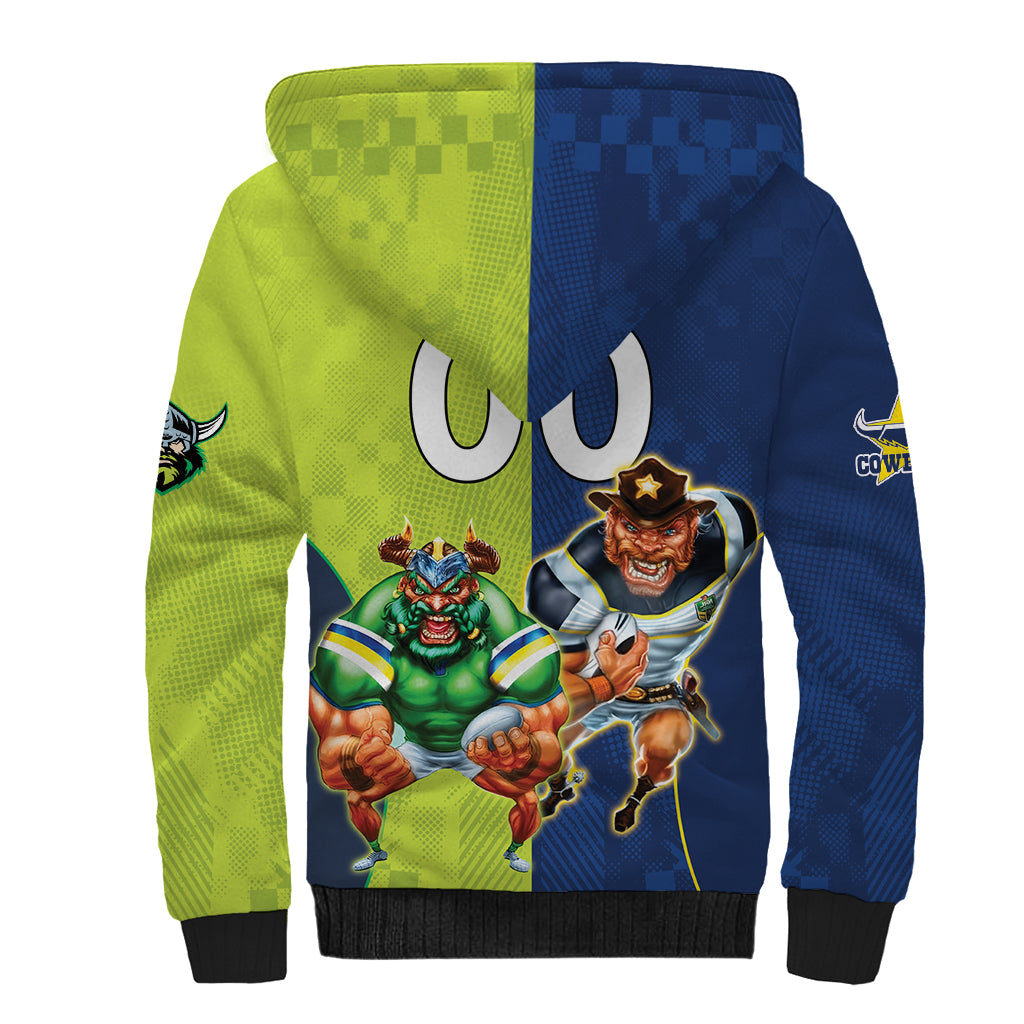 Custom Raiders and Cowboys Sherpa Hoodie Together Sporty Style