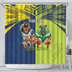 Custom Raiders and Cowboys Shower Curtain Together Sporty Style