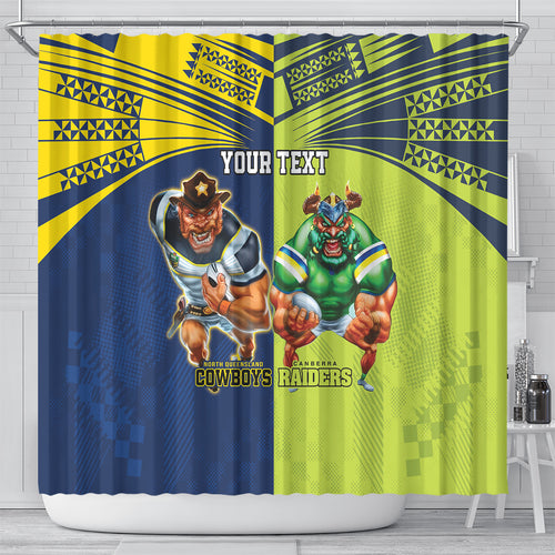 Custom Raiders and Cowboys Shower Curtain Together Sporty Style