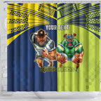 Custom Raiders and Cowboys Shower Curtain Together Sporty Style