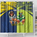 Custom Raiders and Cowboys Shower Curtain Together Sporty Style