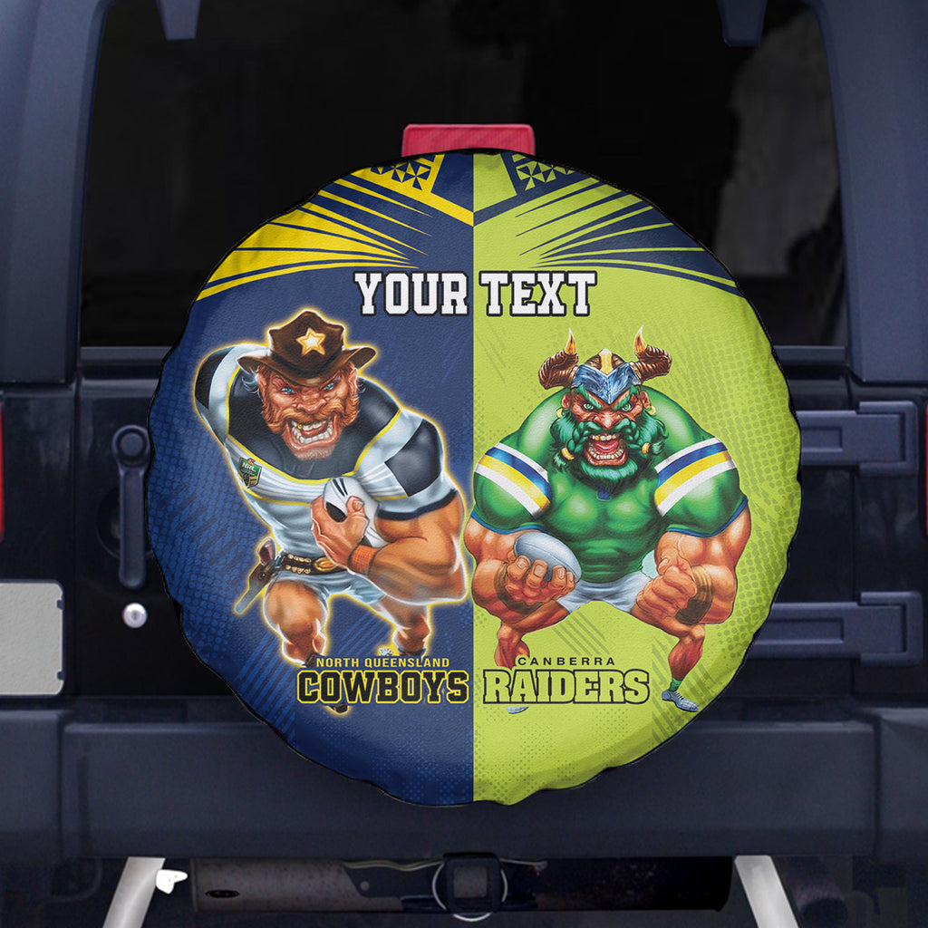 Custom Raiders and Cowboys Spare Tire Cover Together Sporty Style