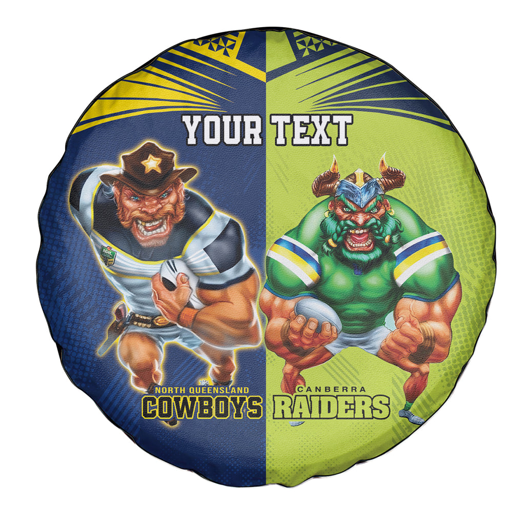 Custom Raiders and Cowboys Spare Tire Cover Together Sporty Style