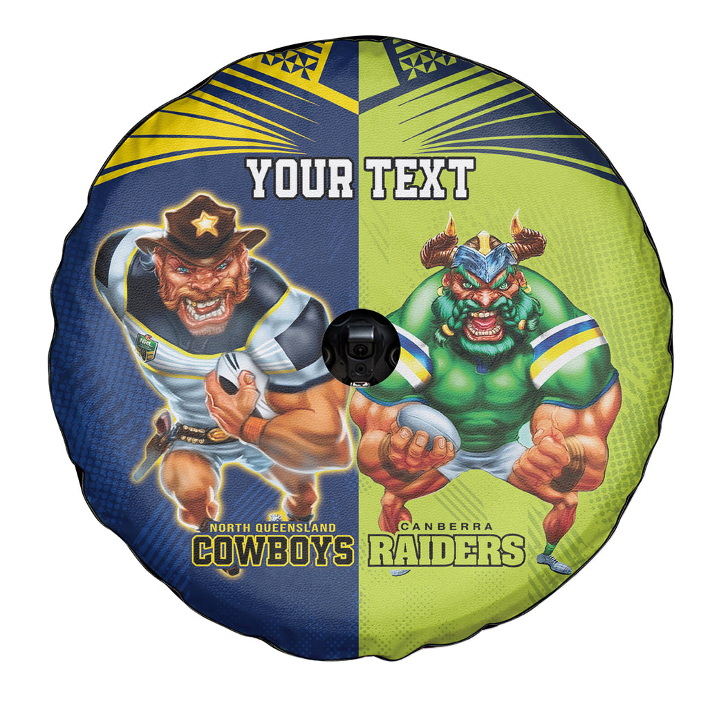 Custom Raiders and Cowboys Spare Tire Cover Together Sporty Style