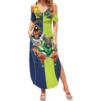 Custom Raiders and Cowboys Summer Maxi Dress Together Sporty Style