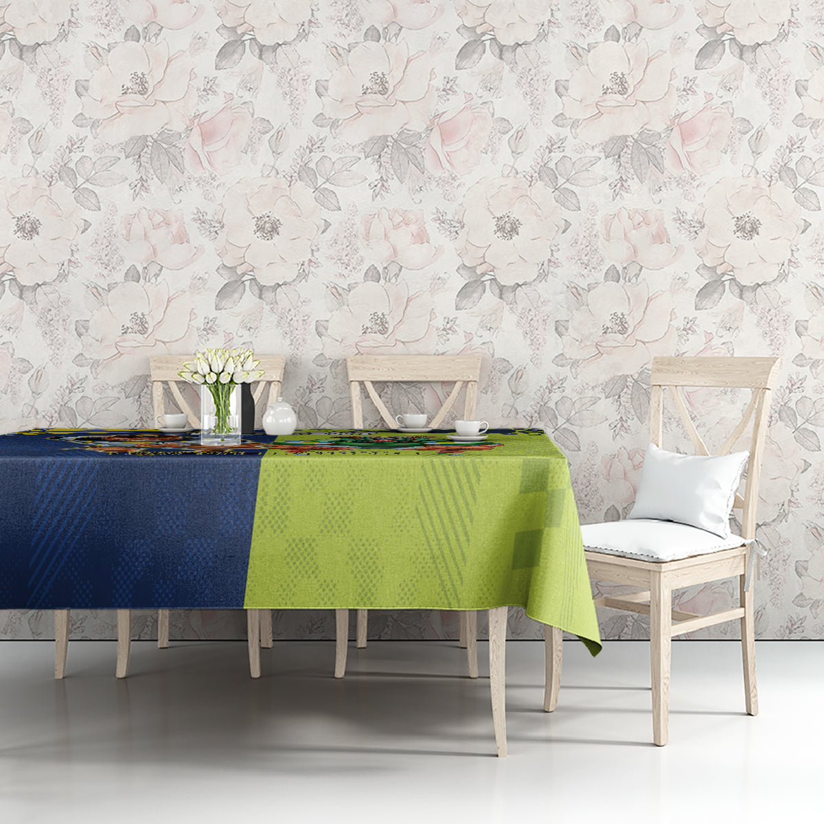 Custom Raiders and Cowboys Tablecloth Together Sporty Style