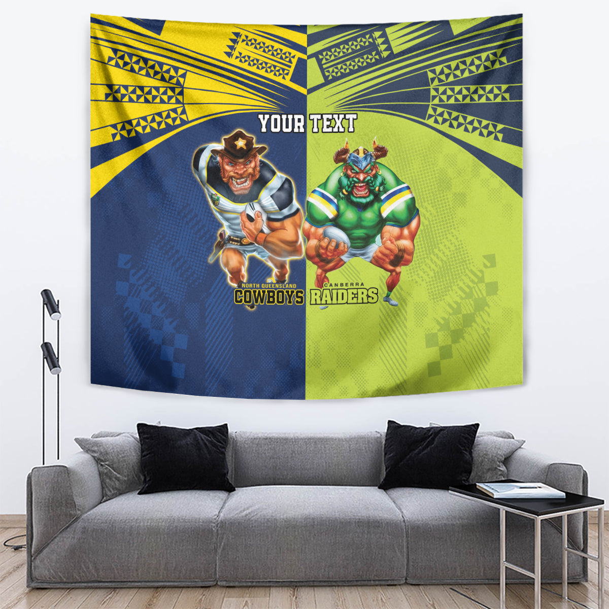 Custom Raiders and Cowboys Tapestry Together Sporty Style