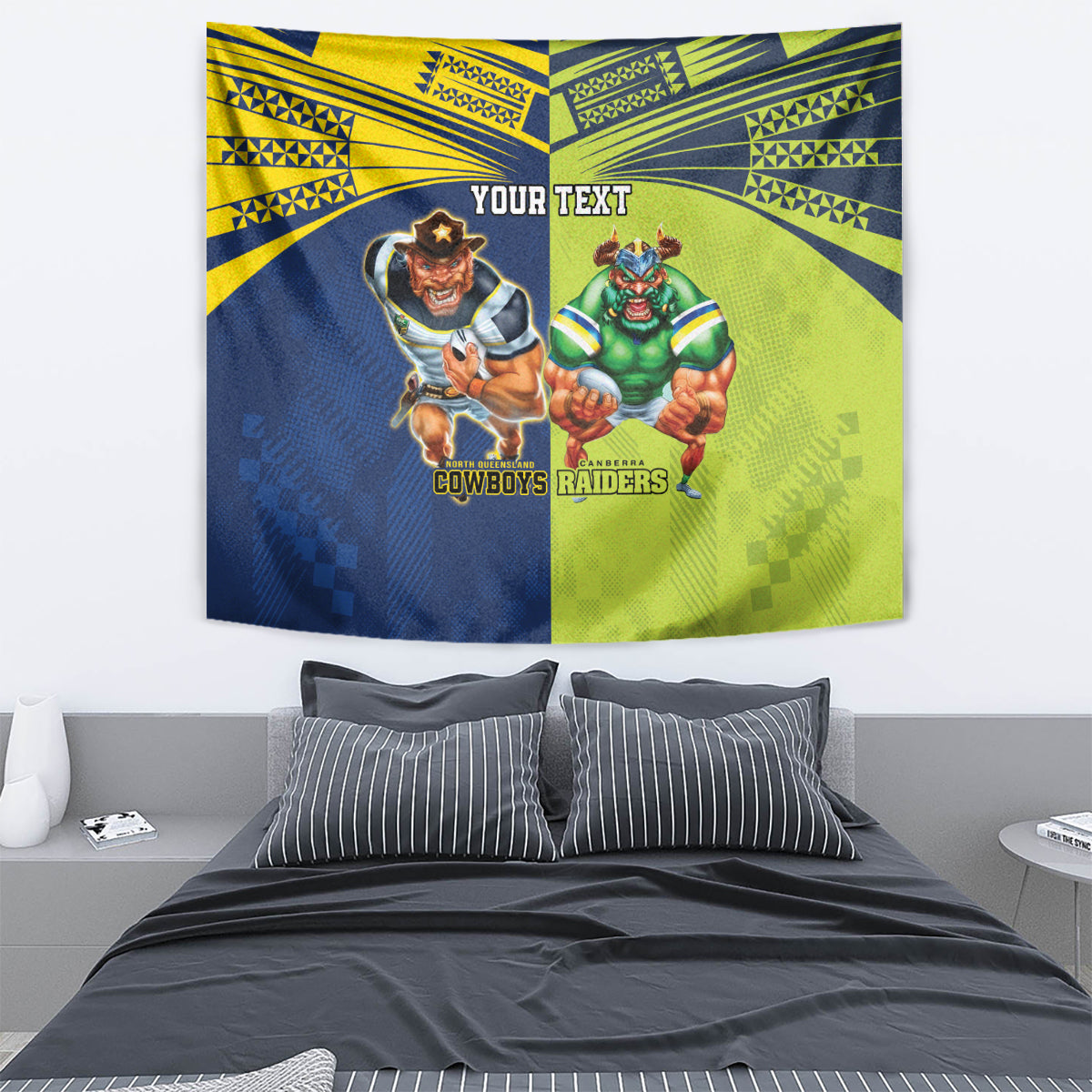 Custom Raiders and Cowboys Tapestry Together Sporty Style