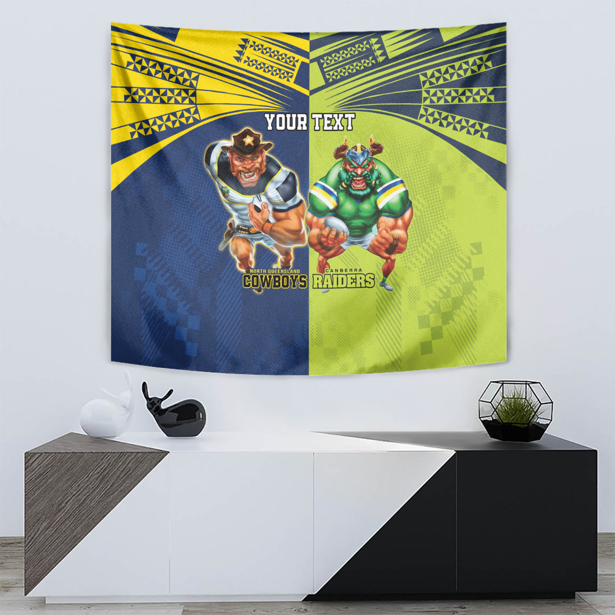 Custom Raiders and Cowboys Tapestry Together Sporty Style