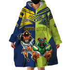 Custom Raiders and Cowboys Wearable Blanket Hoodie Together Sporty Style