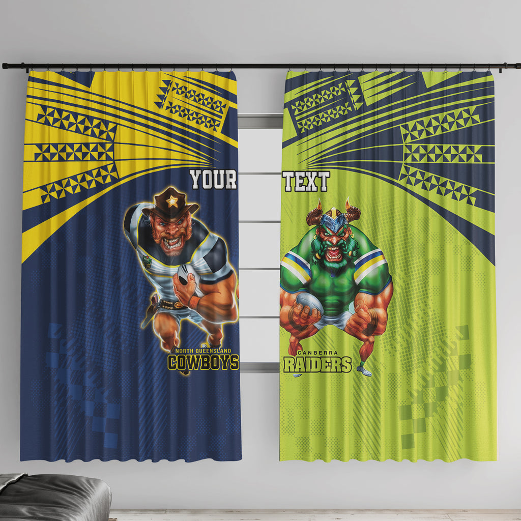 Custom Raiders and Cowboys Window Curtain Together Sporty Style