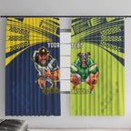 Custom Raiders and Cowboys Window Curtain Together Sporty Style