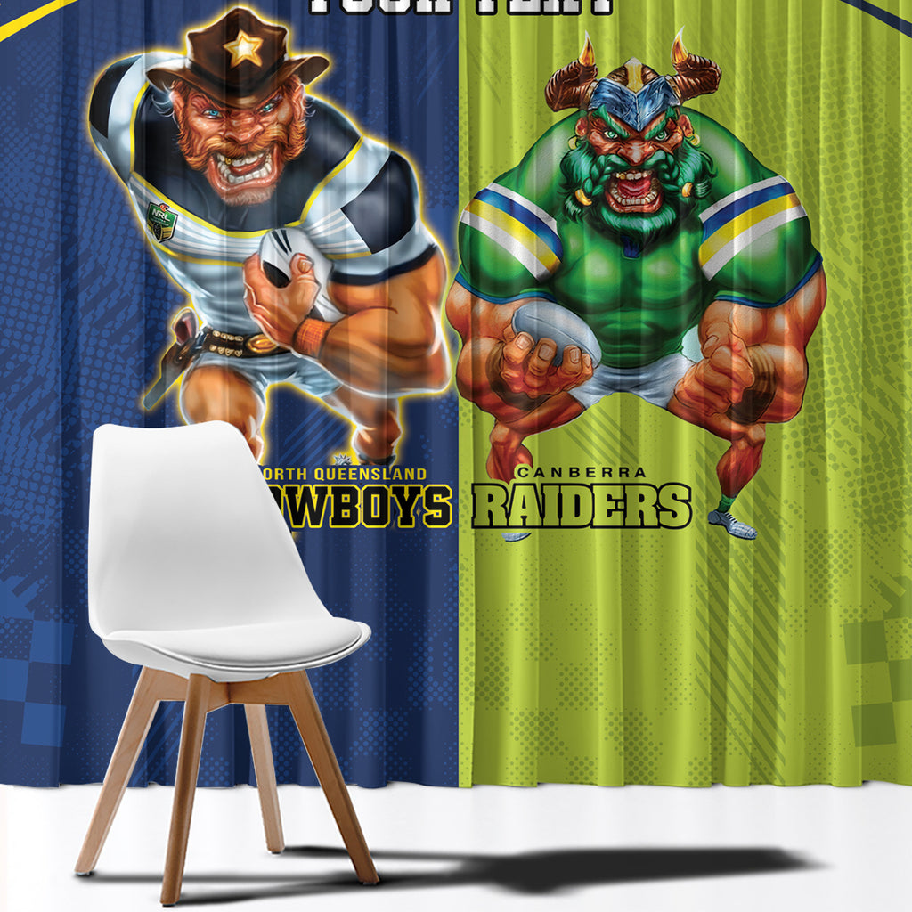 Custom Raiders and Cowboys Window Curtain Together Sporty Style