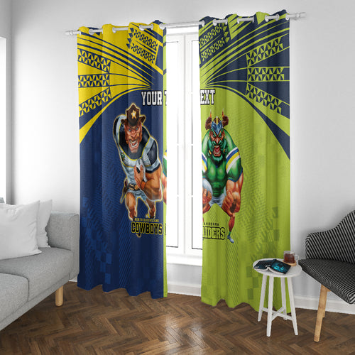 Custom Raiders and Cowboys Window Curtain Together Sporty Style