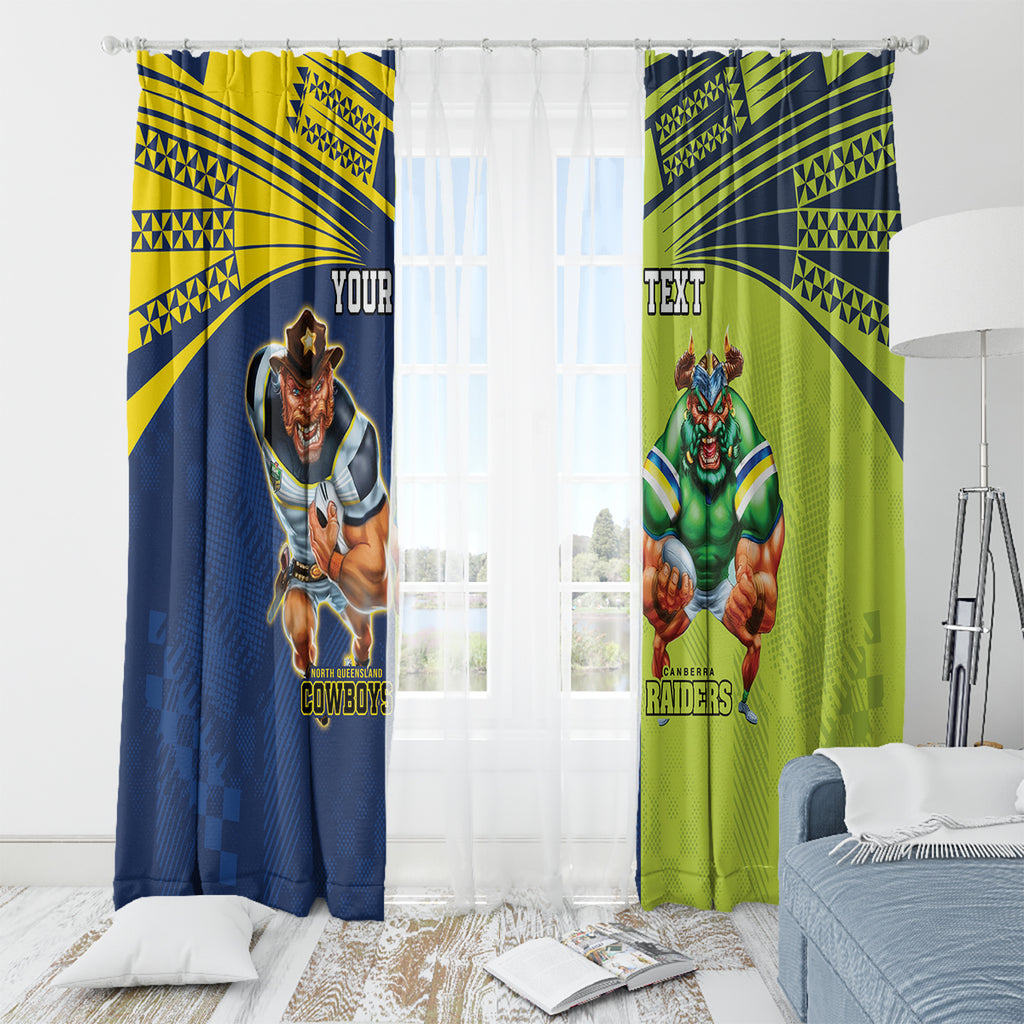 Custom Raiders and Cowboys Window Curtain Together Sporty Style
