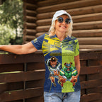Custom Raiders and Cowboys Women Polo Shirt Together Sporty Style