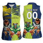 Custom Raiders and Cowboys Women Sleeveless Polo Shirt Together Sporty Style