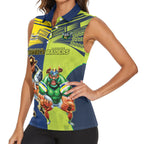 Custom Raiders and Cowboys Women Sleeveless Polo Shirt Together Sporty Style