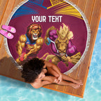 Custom Brisbane Broncos and Lions Beach Blanket Together Sporty Style