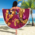 Custom Brisbane Broncos and Lions Beach Blanket Together Sporty Style