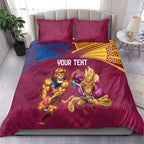 Custom Brisbane Broncos and Lions Bedding Set Together Sporty Style