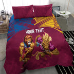 Custom Brisbane Broncos and Lions Bedding Set Together Sporty Style
