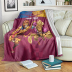 Custom Brisbane Broncos and Lions Blanket Together Sporty Style