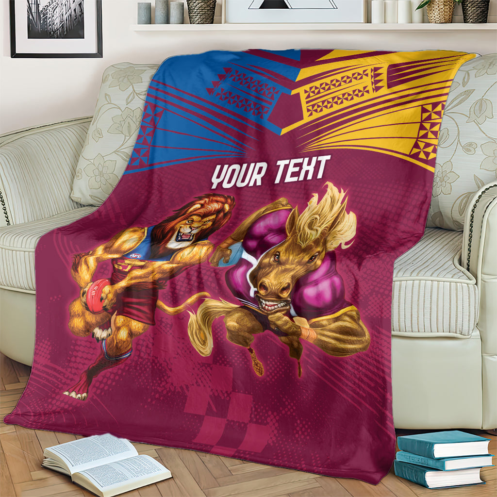 Custom Brisbane Broncos and Lions Blanket Together Sporty Style