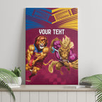Custom Brisbane Broncos and Lions Canvas Wall Art Together Sporty Style