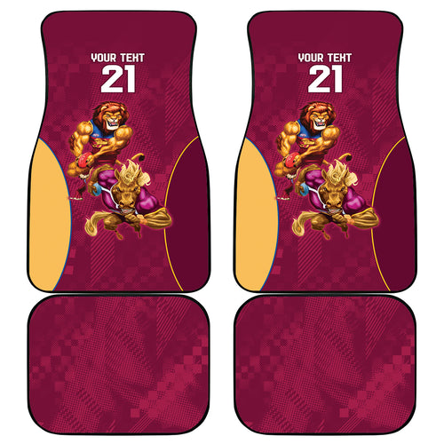 Custom Brisbane Broncos and Lions Car Mats Together Sporty Style