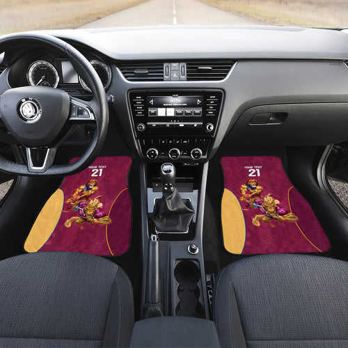 Custom Brisbane Broncos and Lions Car Mats Together Sporty Style