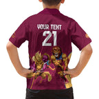 Custom Brisbane Broncos and Lions Family Matching Puletasi and Hawaiian Shirt Together Sporty Style