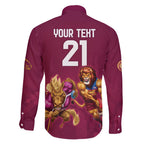 Custom Brisbane Broncos and Lions Family Matching Summer Maxi Dress and Hawaiian Shirt Together Sporty Style