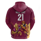 Custom Brisbane Broncos and Lions Hoodie Together Sporty Style