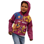 Custom Brisbane Broncos and Lions Kid Hoodie Together Sporty Style