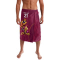Custom Brisbane Broncos and Lions Lavalava Together Sporty Style