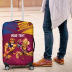 Custom Brisbane Broncos and Lions Luggage Cover Together Sporty Style